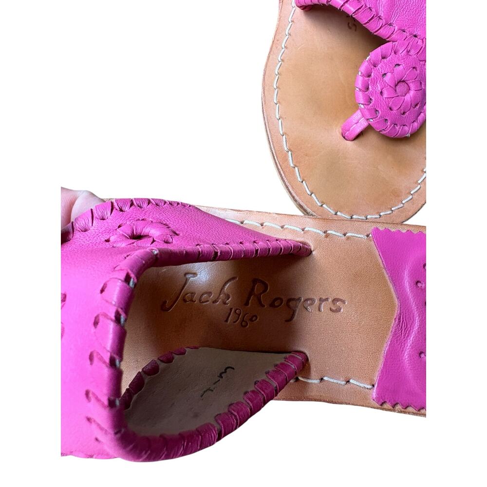 Jack Rogers Women's Jacks Flat Whipstitched Sandals - Fuschia Pink - 7 - Picture 5 of 11